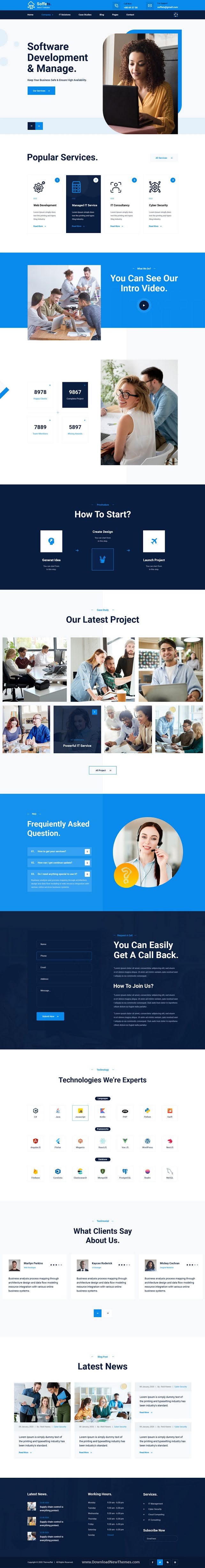 Software and IT Service PSD Template