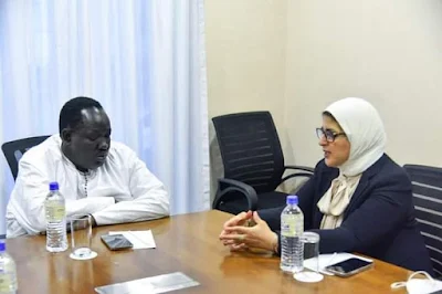 وزيرة الصحة تلتقي مستشار رئيس جمهورية جنوب السودان للشئون الأمنية