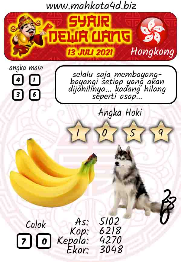 Syair Prediksi Togel Hongkong - HK Selasa, 13 - Juni - 2021
