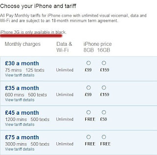 O2 UK accepts iPhone 3G online orders as of today, black ones only