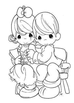 Precious Moments for Love Coloring Pages