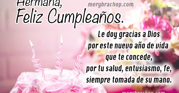 Feliz Cumpleaños, Hermana.🧡Frases Cristianas para ...