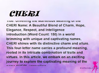 meaning of the name "CHERI"