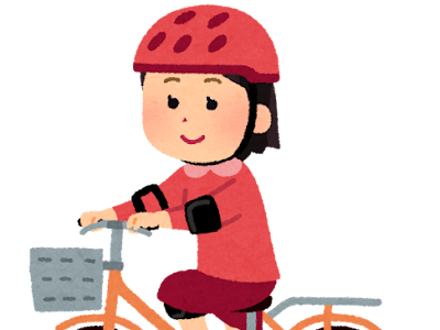 美しい花の画像 自転車 女の子 イラスト