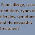 Food allergy and Homeopathic treatment