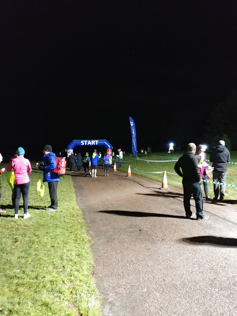 Night run finish line