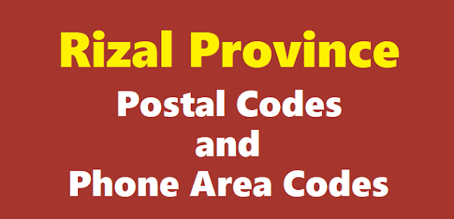 Rizal Province ZIP Codes