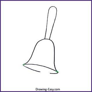 How to draw a Bell | Step by step Bell drawing for Kids - Drawing Easy