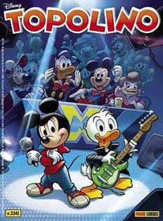 Topolino 3341 - 4 Dicembre 2019 | ISSN 1120-611X | CBR 215 dpi | Settimanale | Fumetti Classici | Universo Disney
Numero volumi : IN CORSO
Topolino apparve in Italia il 30 marzo 1930, quando sul n.13 del settimanale torinese Illustrazione del Popolo, diretto da Lorenzo Gigli, fu pubblicata la prima striscia disegnata da Ub Iwerks e intitolata Le avventure di Topolino nella giungla. Due anni dopo si ha il primo libro illustrato italiano con le sue immagini: Sua Altezza Reale il Principe Codarello e, poco più tardi, il 31 dicembre 1932, esce il primo numero di Topolino in formato giornale, edito da Nerbini.
Sulla falsariga del celebre Corriere dei Piccoli, anche Topolino si presentava ai lettori con periodicità settimanale e si apriva con una breve storia in cui le didascalie sono scritte in rima e realizzata da Giove Toppi, che divenne quindi il primo autore Disney italiano. Sul settimanale della Nerbini, comunque, trovano spazio soprattutto le strisce e le tavole realizzate da Floyd Gottfredson. In queste storie vengono anche introdotte delle didascalie in rima, scritte dal primo direttore della rivista, Paolo Lorenzini (detto Collodi Nipote in quanto nipote di Carlo Collodi), e viene anche assegnato il nome definitivo alla spalla di Topolino, ovvero quel Pippo un po' lunatico e un po' svampito che sui libri della Salani veniva ancora chiamato Medoro.
Nerbini non si era assicurato correttamente i diritti di pubblicazione: quando aveva varato la sua rivista, infatti, si era rivolto al Consorzio Cinematografico E.I.A., il distributore dei cortometraggi di Topolino, quando in realtà i diritti per le riviste erano stati dati in mano al giornalista Guglielmo Emanuel dallo stesso Disney. Per cui, per un paio di numeri, la testata passò da Topolino a Topo Lino, per poi riprendere la nota testata con il n.7. Il Topolino Giornale era formato da otto pagine e non conteneva solo storie a fumetti Disney ma anche storie non-Disney che anzi erano di solito la maggioranza delle storie presenti in un numero.
Il numero 137 del Topolino Giornale, dell'11 agosto 1935, segna il passaggio di consegne da Nerbini alla Mondadori. Il fascismo, tuttavia, causò dei problemi al giornale. Dal 1938, il Min.Cul.Pop. (Ministero della Cultura Popolare) impone alla stampa di non editare più i protagonisti del fumetto popolare americano. Il solo Topolino è risparmiato, e così il suo logo e il suo personaggio possono continuare ad esistere nelle edicole italiane, ma in piena seconda guerra mondiale, a partire dal n.476 del 27 gennaio 1942, anche il settimanale è costretto a cedere alle restrizioni. Lo sostituisce Tuffolino, un ragazzetto dalle medesime caratteristiche fisiche, disegnato dal grande illustratore Pierlorenzo De Vita. Con la fine del fascismo, le avventure di Topolino poterono di nuovo essere pubblicate.
Alla fine degli anni quaranta, però, i giornali a fumetti che pubblicavano storie a puntate di non più di due tavole ad episodio erano irrimediabilmente in crisi, e così lo stesso Topolino, le cui vendite erano di gran lunga calate rispetto al periodo d'oro. Mondadori, però, non poteva rinunciare alla rivista da edicola per non perdere i ricchi diritti delle pubblicazioni da libreria, così decise un doloroso ma necessario cambio di formato e periodicità. Nel 1949 nasce così il periodico a fumetti Topolino formato libretto, all'inizio con cadenza mensile, quindi quindicinale e, infine, settimanale, fino a giungere a oggi al suo sessantesimo anniversario e con oltre 3000 numeri usciti, ricchi di storie tra le più famose, con autori da Carl Barks a Romano Scarpa, da Floyd Gottfredson a Giovan Battista Carpi e così via.