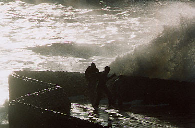 Crashing Brighton waves