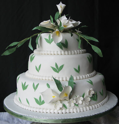 This threetier wedding cake was made for an young and beautiful Botswana 