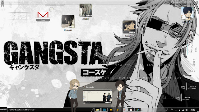 Theme Windows 7 GANGSTA. ギャングスタ By Bashkara