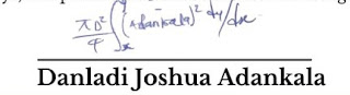 Joshua Adankala signature