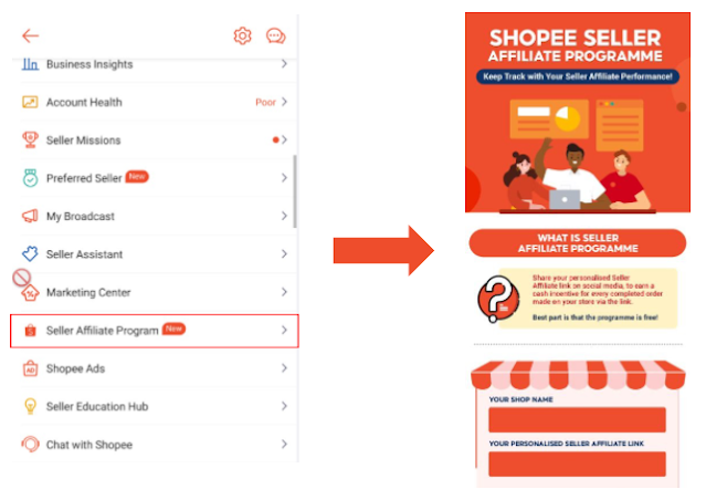 Cara guna shopee seller affiliate