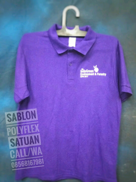 Jasa Sablon polo shirt Polyflex Terpercaya Satuan Lusinan