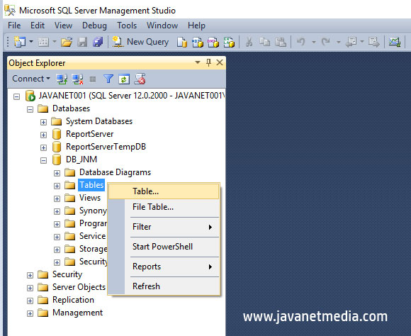 Cara Mudah Membuat Database dan Tabel SQL Server 2014