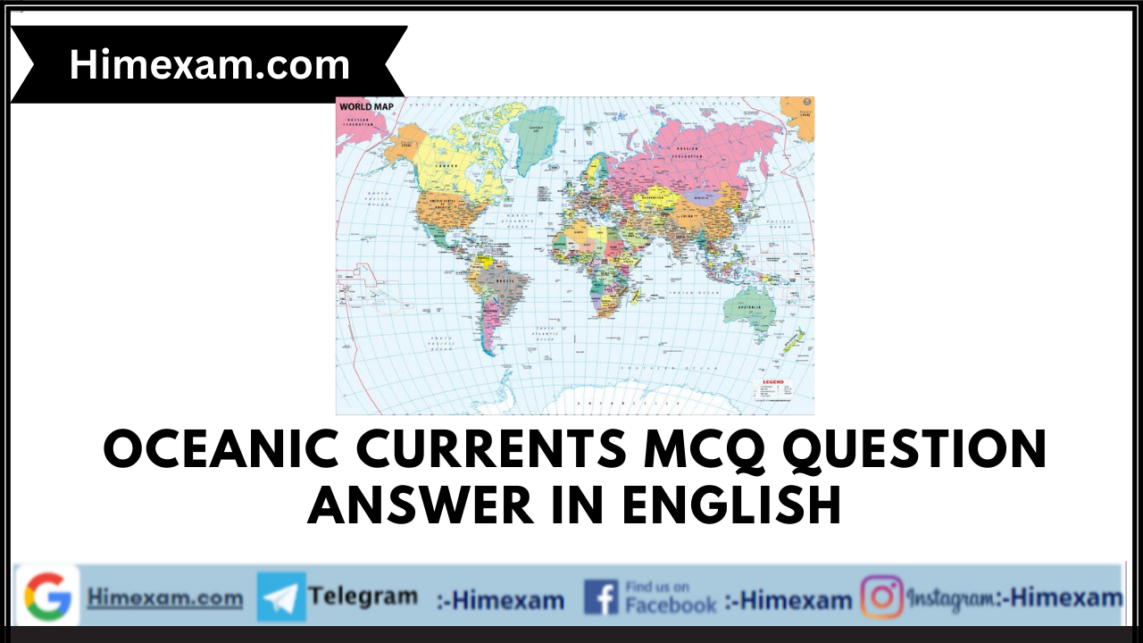 Oceanic Currents MCQ Question Answer In English