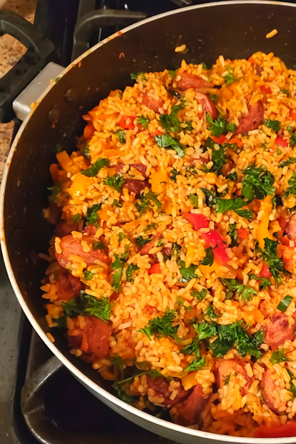 Smoked Sausage and Red Rice Skillet Recipe