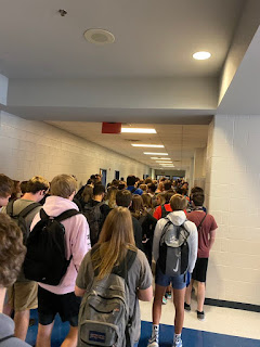 Students at Paulding North High School during the pandemic.