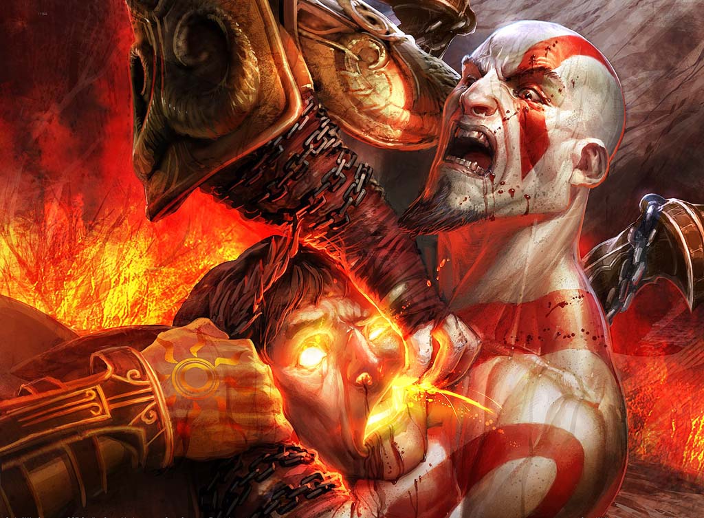 wallpaper god of war 3. Kratos Mortal Kombat Wallpaper