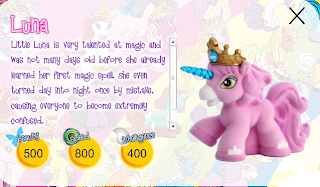 Luna toy bio from the Filly toy site