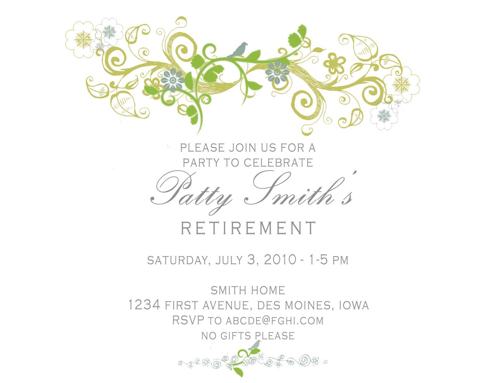 IDesign: a Retirement Party Invitation