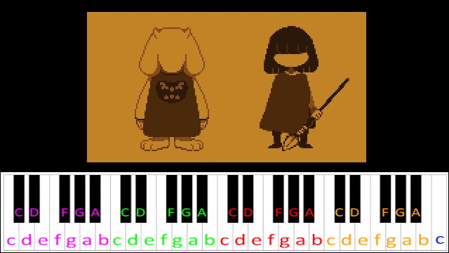 Once Upon A Time (Undertale) Hard Version Piano / Keyboard Easy Letter Notes for Beginners