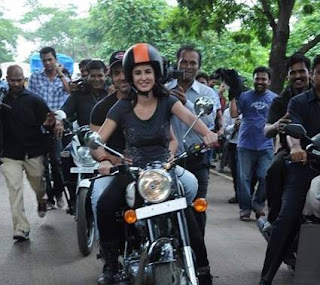 Katrina Kaif with Hrithik Roshan Rides Royal Enfield Bike