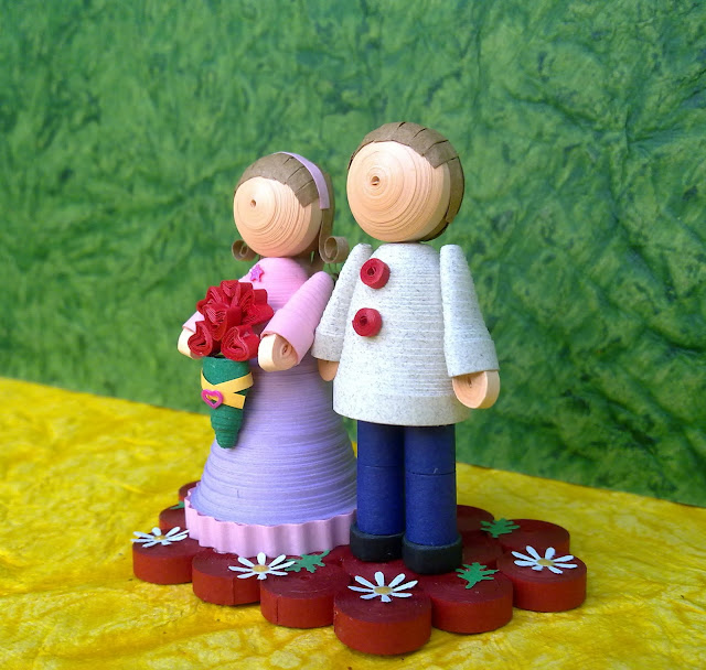quilling 3d doll couple
