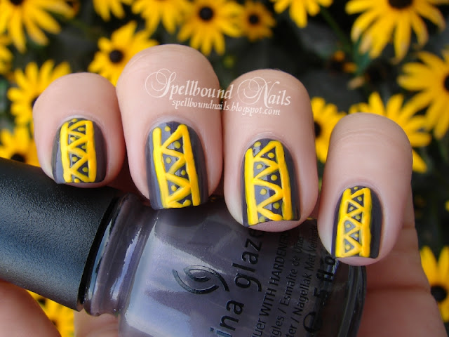 neon Sun Worshiper China Glaze On Safari collection nails nailart nail art mani manicure tribal Autumn Summer Spellbound Jungle Queen