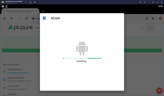 installing gcash ongoing