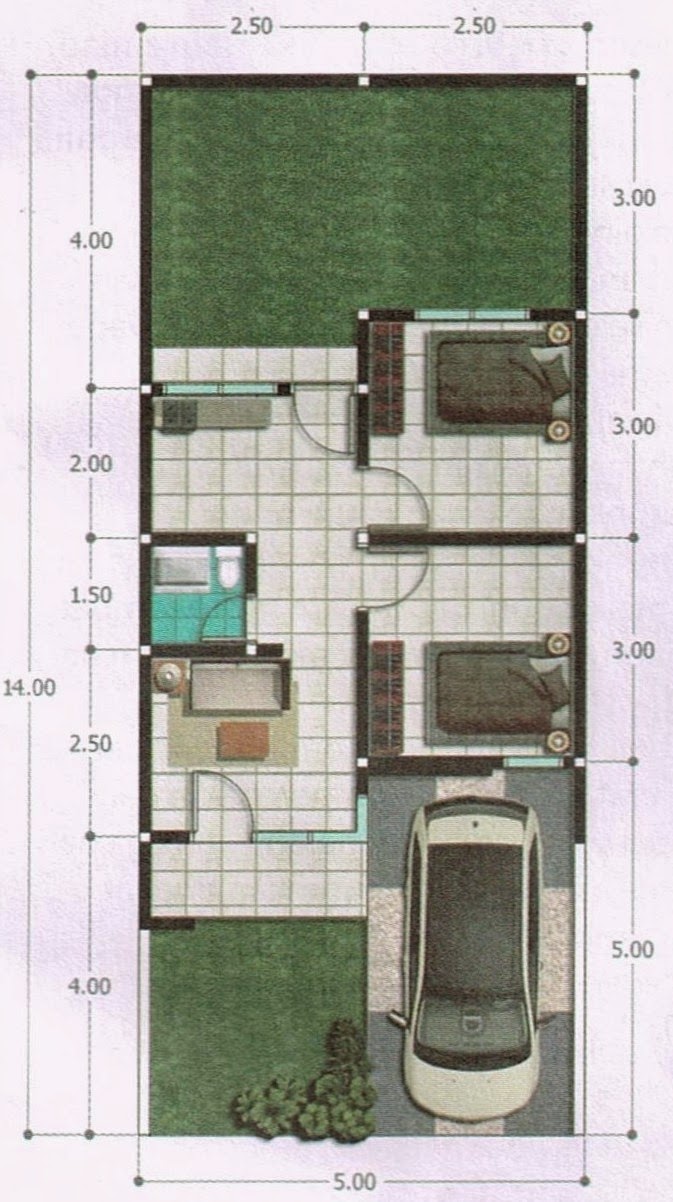 Desain Rumah  Minimalis Modern Desain dan Denah  Rumah  