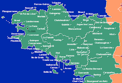 Brittany France map