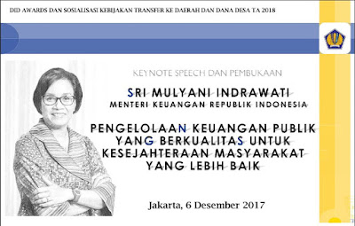 Bahan Sosialisasi Kebijakan Transfer ke Daerah dan Dana Desa Tahun 2018 dan Penganugerahan Dana Rakca Award