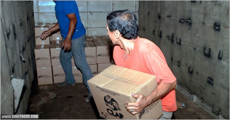 Capturados robándose 800 cajas de CLAP llenas de comida de mala calidad