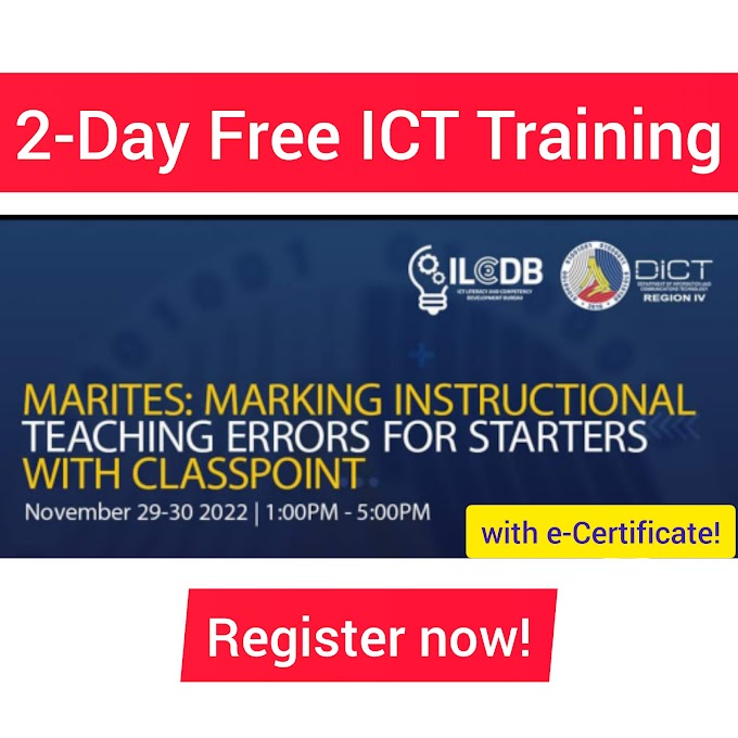 2-Day Free Training on Marking Instructional Teaching Errors for Starters with Classpoint with e-Certificate |November 29-30 | Register now! 