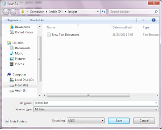Cara Mempassword Folder Pada Windows 7