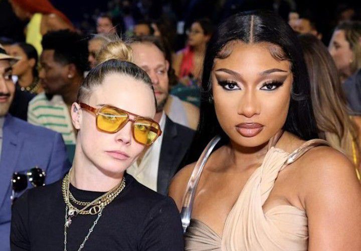 Clearly rapper Megan Thee Stallion cropped Cara Delevingne out of a Billboard Music Awards photo