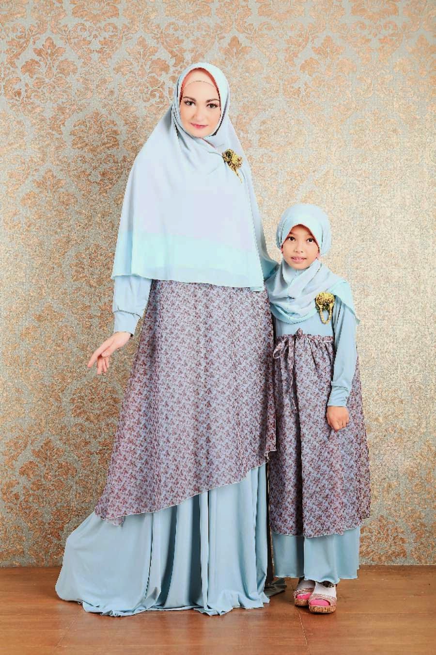 Baju Muslim Azka terbaru 2015 - G 03 Blue Azka busana muslim, busana muslim azka terbaru 2015, Gamis Azka terbaru 2015, Azka 2015