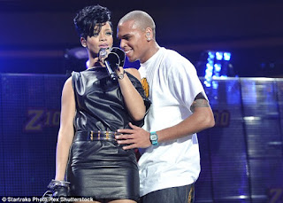 rihanna performing alongside chris brown  at Madison Square Garden in New York.