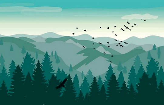 background pemandangan Vector