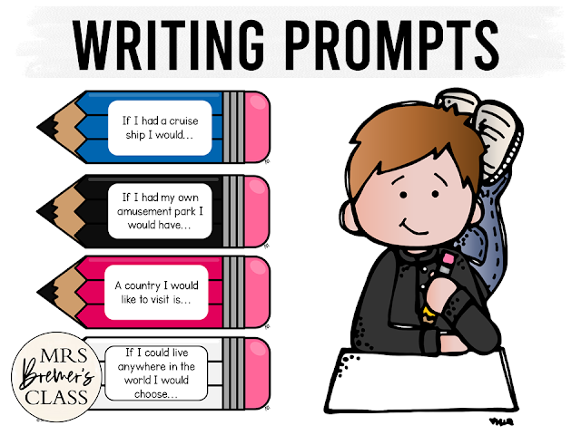 Creative Writing Prompts for student writing activities in First Grade and Second Grade