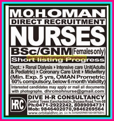 MOH Oman Job Vacancies