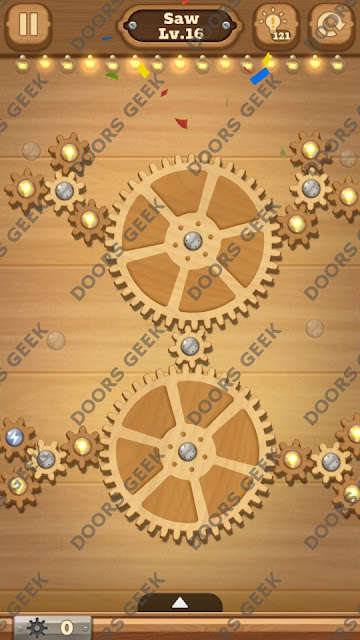 Fix it: Gear Puzzle [Saw] Level 16 Solution, Cheats, Walkthrough for Android, iPhone, iPad and iPod