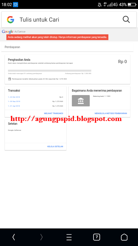 Cara Membatalkan Akun Google Adsense Pengalaman