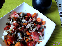 Ensalada de tomate y sardinas