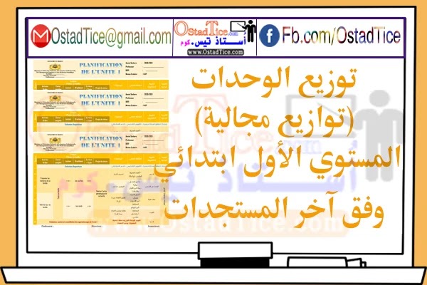 تحميل توازيع وحدات المستوى الأول فرنسية 2020/2021