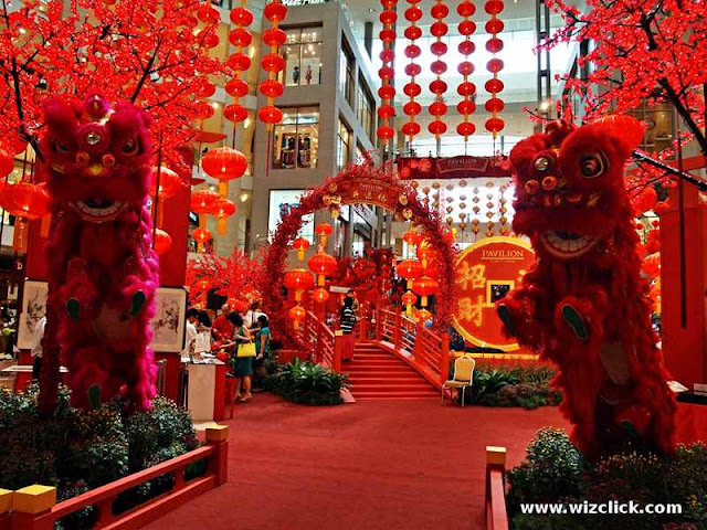 Pavilion Mall KL 2013 Chinese New Year decoration center court area.