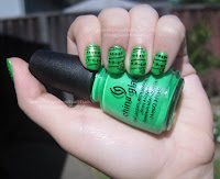 Lime green with dots and lines