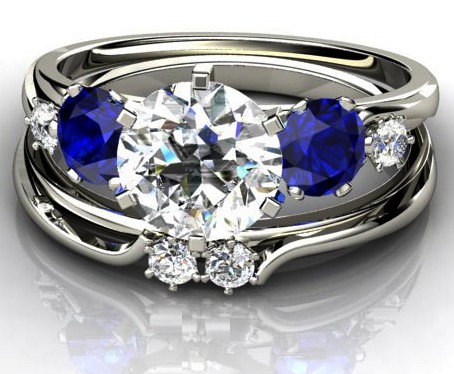 Blue Sapphire Wedding Rings Mens Blue Sapphire Wedding Rings